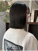 ぱっつんボブ/ニュアンスカラー