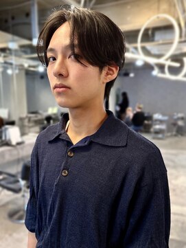 イトシテ メンズセンターパート×毛流れニュアンスパーマ　【鎌田　隆雅】