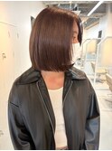 【高城】10代20代ミルクティーブラウンぱつっとボブ