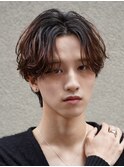 福岡大名メンズフェザーパーマフェザーショートニュアンスパーマ