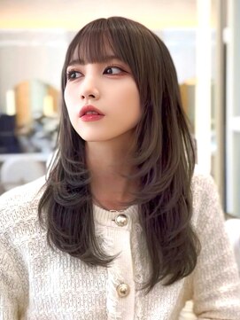 アマトウキョウ アユンチェ(AMA TOKYO×AYUNCHE) 韓国ヘア　2wayバング  レイヤーカット くびれヘア  顔周り/