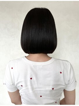 ヘアアンドメイク エジェリ(hair&make egerie) 【ブリーチ無し・ダークラベンダーカラー・ボブ】
