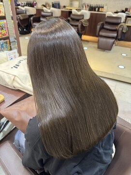 ファブ 千葉店(FaB) 【ブリーチなしワンカラー×オリーブグレージュ】