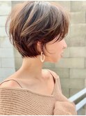 20代/30代/ニュアンスカラー/小顔/前髪カット/ショート/表参道