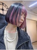 ピンクベージュミルクブラウンミディアムレイヤー