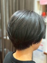 美容室ヒラトヤ 都南店&nbsp;白髪染め暗髪カラー黒染め地毛風似合わせカットミニボブ
