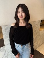 アクシス 栄店(`AXIS)&nbsp;馬渕ミルクティーブロンド/ダークブルー/デジタルパーマ/栄