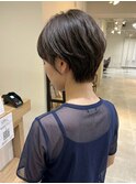 襟足すっきり丸みショートボブ【能勢電鉄絹延橋駅】