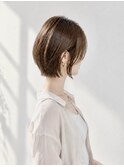 ショートボブ / ベージュカラー