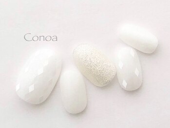コノア(conoa)/ホワイトホログラムネイル