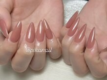 ピカネイル 上野 御徒町(Pika Nail)/ピンクキラキラチップ可愛い