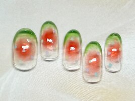 すいかネイル【ハンド定額B】