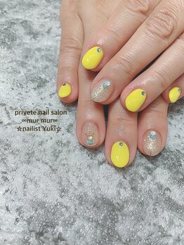 プライベート ネイルサロン マーマ(murmur)/イエローネイル
