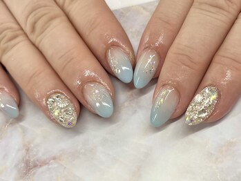 ディーネイル 京橋(D-nail)/立和名/涼しげブルーグラデ