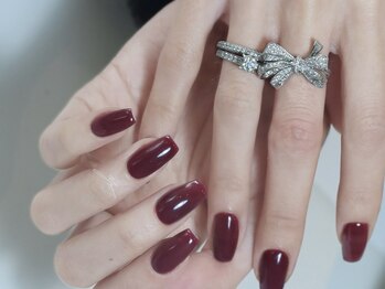 ネイルズ バイ ユイ 外苑前(Nails by Yui)/ボルドーワンカラーネイル