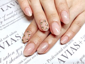 ラヴィアスプラス(LAVIAS+)/【ジェル】ワンカラ+アート2本