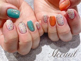 カラフルシェルネイル