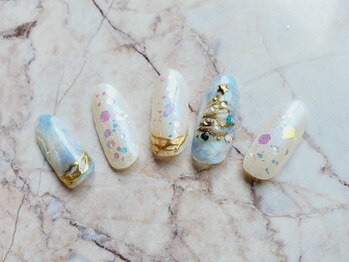 ビーケア 自由が丘店(B.care)/クリスマスネイル¥7480