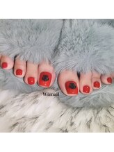 ウィズネイル(Wiznail)/フットワンカラーにパーツ