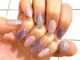 くすみパープルパステルカラー