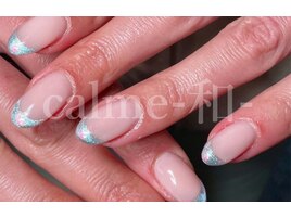 ガラスフレンチネイル