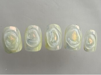 アイネイルズ 渋谷店(I nails)/ニュアンスイエローぷっくり