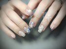 マグネット×お花×手描きレース