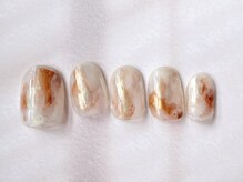 アイネイルズ 梅田店(I nails)/水彩テラコッタもやもや￥9200