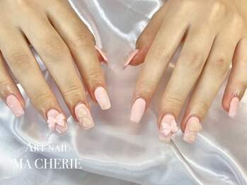 マシェリ(MA CHERIE)/長さだしピンクネイル