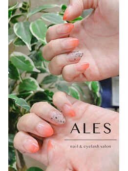 アイラッシュ ネイルサロン アレス 経堂店(Eyelash Nailsalon ales)/オレンジネイル★