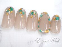 ラグジュアリーネイルズ カワグチ(Luxury Nails Kawaguchi)/クリア*グリーンシェル