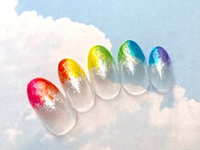 エストリブレ(estLivre)/虹色かき氷ネイル