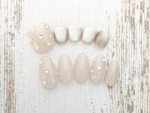 ネイルサロン シキ 東戸塚店(shiki)/ストーンドットネイル ￥6800