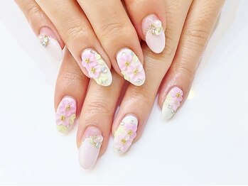 ネイルコレクション ベビーピンク(Baby Pink)/ジェルア付放題★３Ｄフラワー
