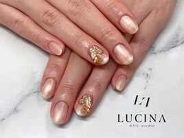 Hー183上品蝶々パーツネイル