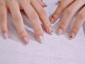 ラルネイル 大宮(Lull. nail)/*ローズ*ユニコーンミラー*