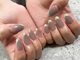 ラメフレンチ　ベースカラー