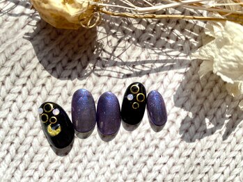 ヴィガー アンド ルックス 白金 目黒(Vigor&Looks)/ブラック 偏光ラメ ブルー