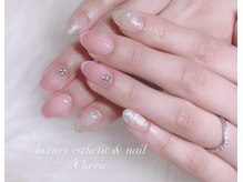 シェリエ(Cherie)/カラグラ×ラメフレンチ/Vカット