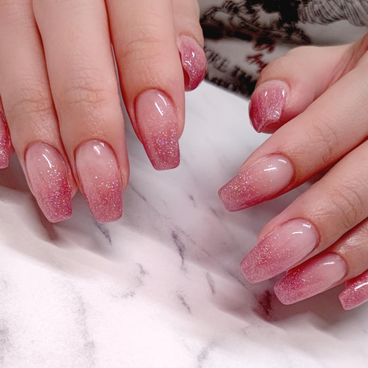 【ハンド】ラメグラデーションネイル　\6000