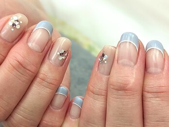 エムスラッシュ ネイル センター北店(M.SLASH)/パラジェル　紫陽花ネイル