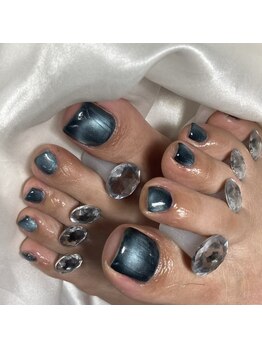 エース(S)の写真/◇フットネイルはnail salon Sで♪◇【リピーター続出】夏こそ足先は周りと差をつけるデザインに！