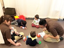 キッズスペースとバウンサーもあるので、お子様連れでも安心◎