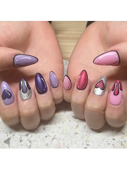 モレリア 心斎橋店(morelia)/ハートコミックネイル