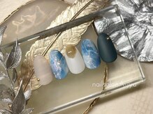 ネイルサロン アージュ(Nail Salon A jyu)/冬の大理石アートネイル