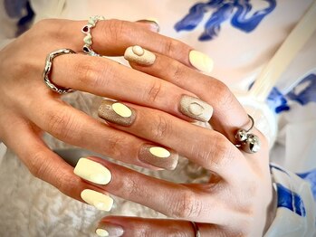 ヌル ネイル 堀江(NURU NAIL HORIE)/ぷっくりCuteニュアンス☆