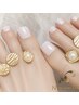 貝殻ネイル★オーロラホワイトミラー★フットネイル