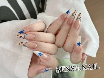 センスネイル 池袋店(Sense Nail)/豹柄フレンチネイル
