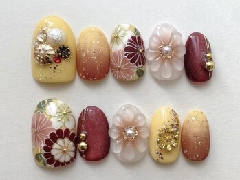 エムプラスネイル 新宿(M+Nail)/新年ネイル