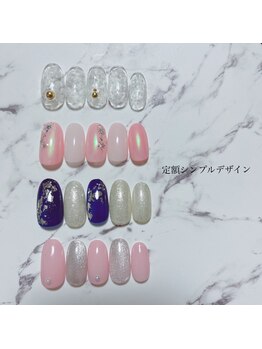 ヘアーアンドエステティック ヴェリス(hair&esthetic Velis)の写真/NEW★【シンプル定額¥4900】オフィスネイルにもピッタリ◎の上品デザインでシンプルでも可愛い指先に！